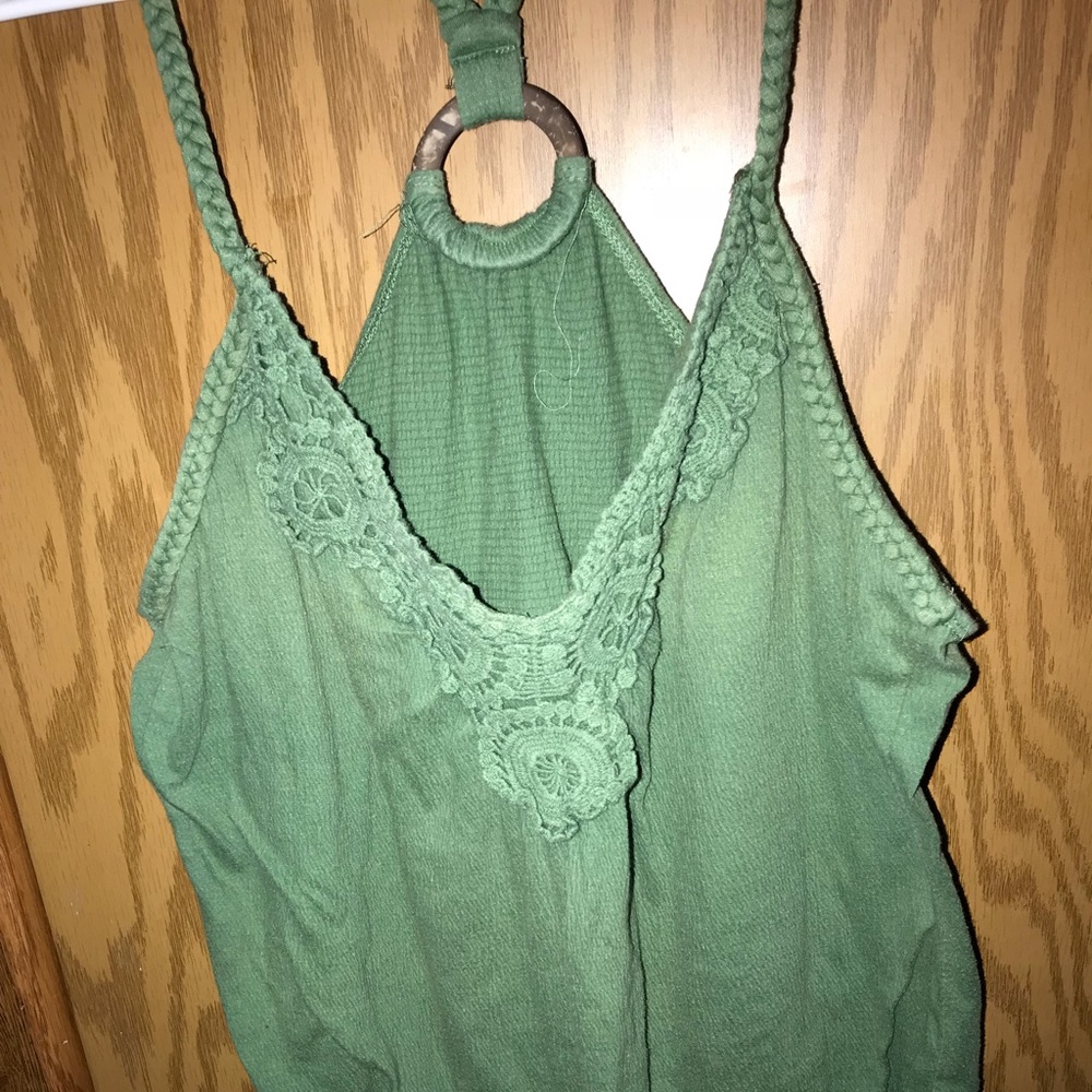 olive green tank top